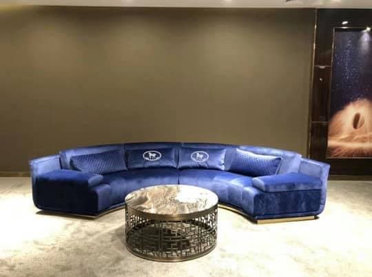 The Royal Blue 4 Seater Velvet