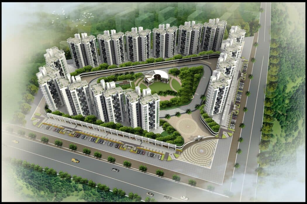 Exterior - An aerial view of the Housing Complex