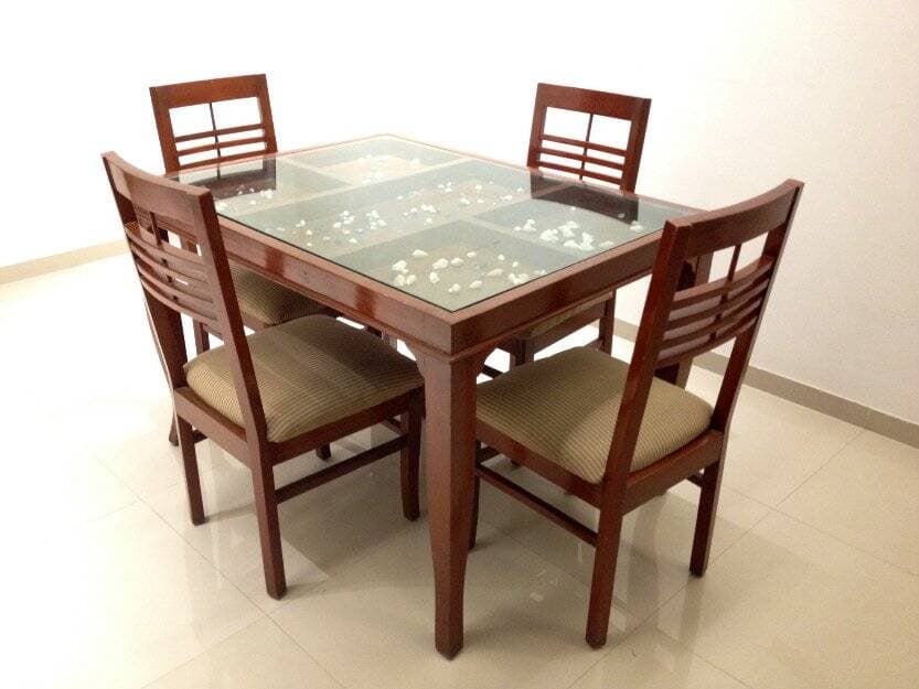4-Seater Wooden Dining Table