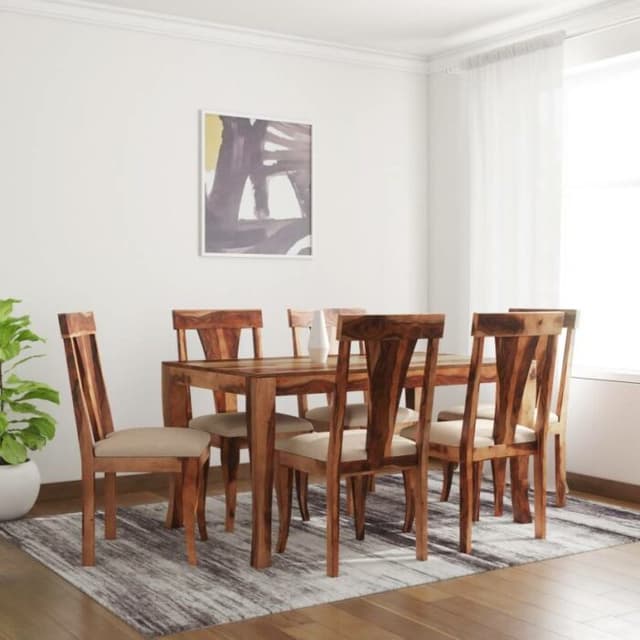 6-Seater Wooden Dining Table