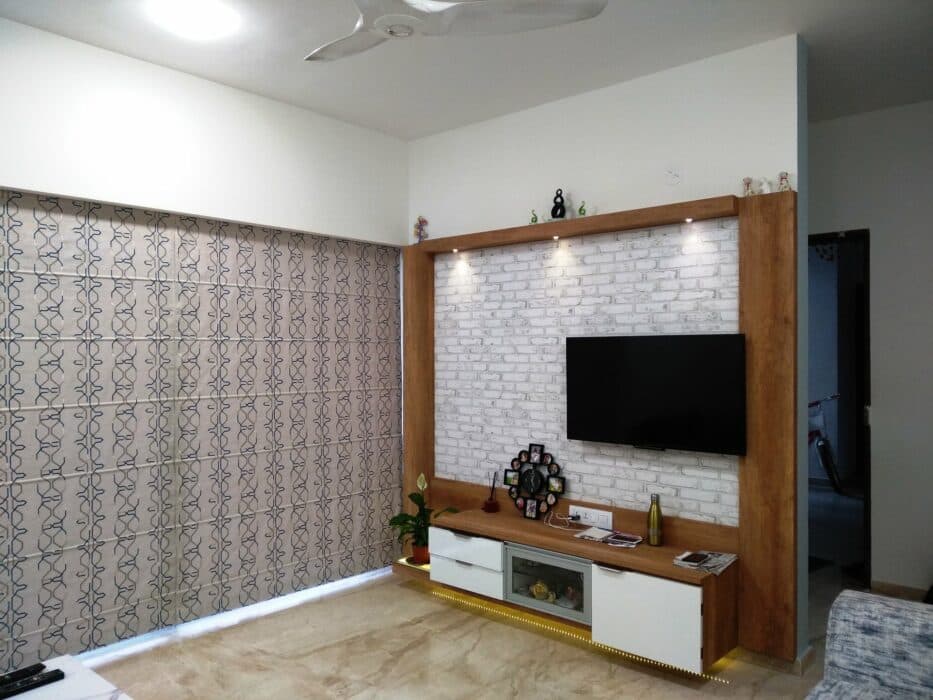 White & Brown T.V. Unit