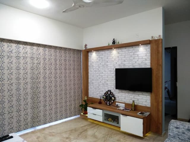 White & Brown T.V. Unit