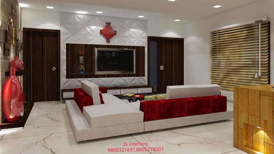 White Coloured Modern Design Living Room