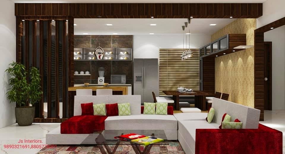 White Coloured Modern Design Living Room