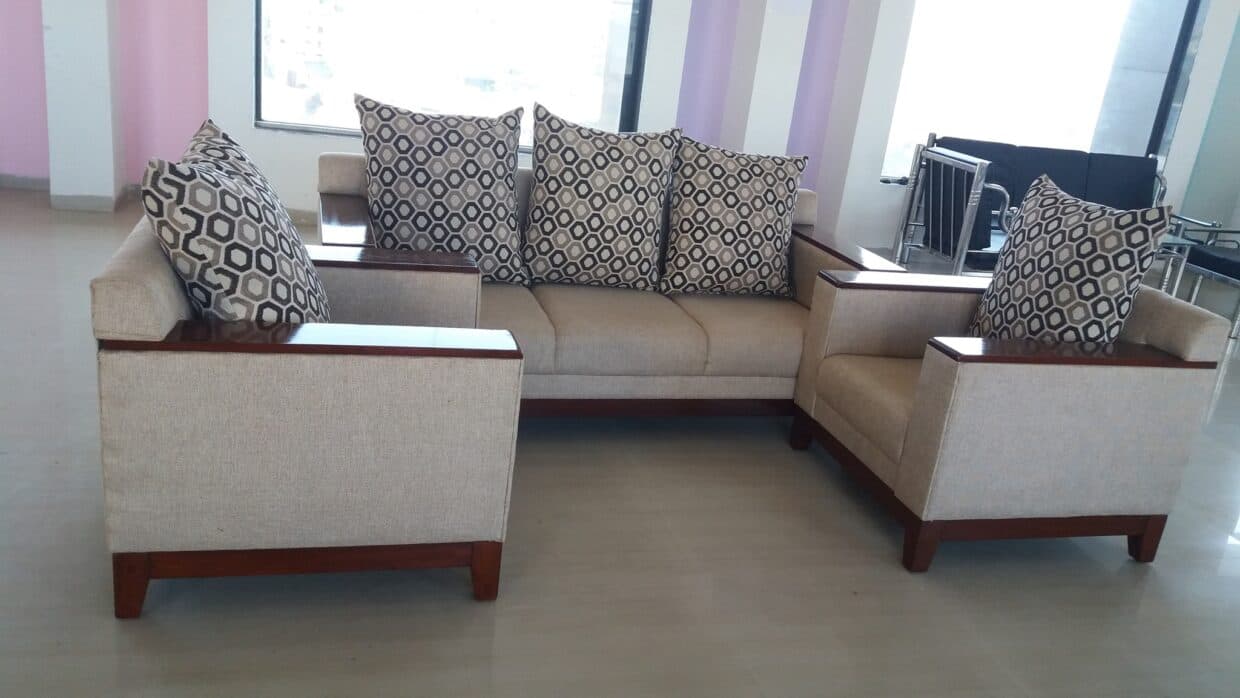 Beige Upholstered 3 Seater Lawson Sofa