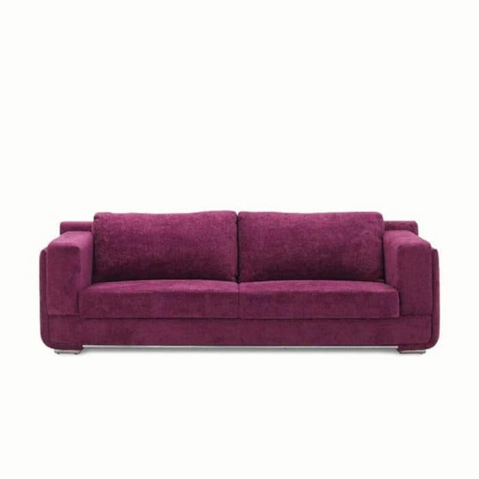 Modern Dark Purple Velvet Sofa
