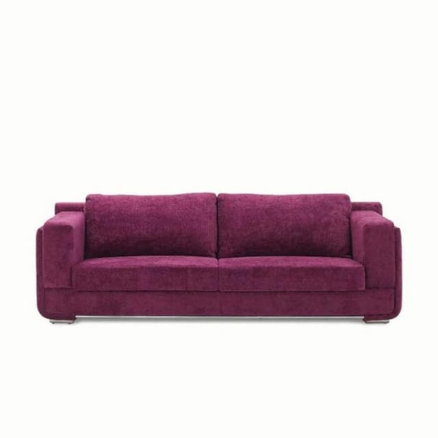 Modern Dark Purple Velvet Sofa