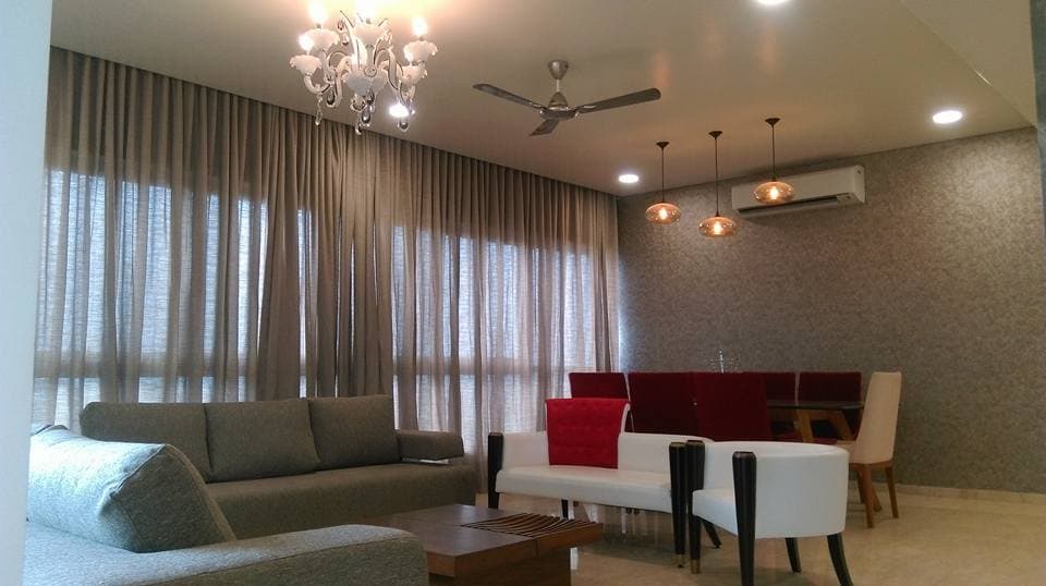 Modern Attached Living and Dining Room