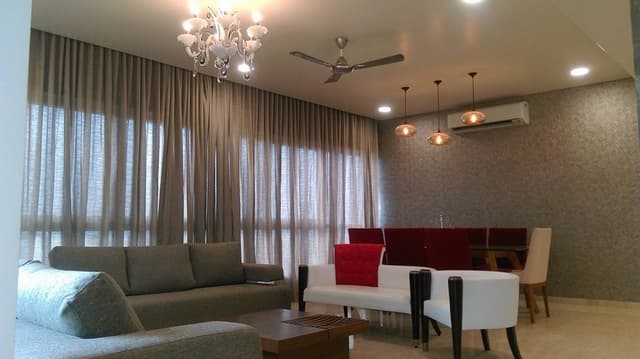 Modern Attached Living and Dining Room