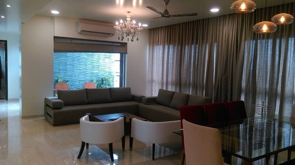 Modern Attached Living and Dining Room