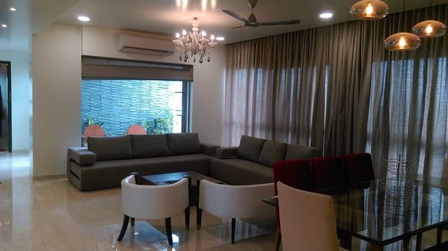 Modern Attached Living and Dining Room