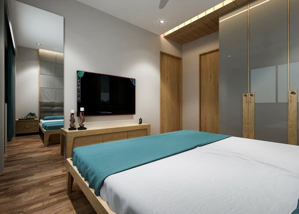 Modern Bedroom with a Warm and Cozy Ambience