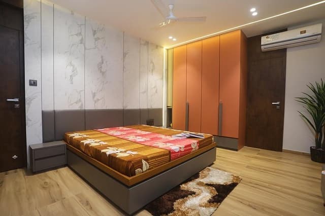 Monochromatic-themed Bedroom