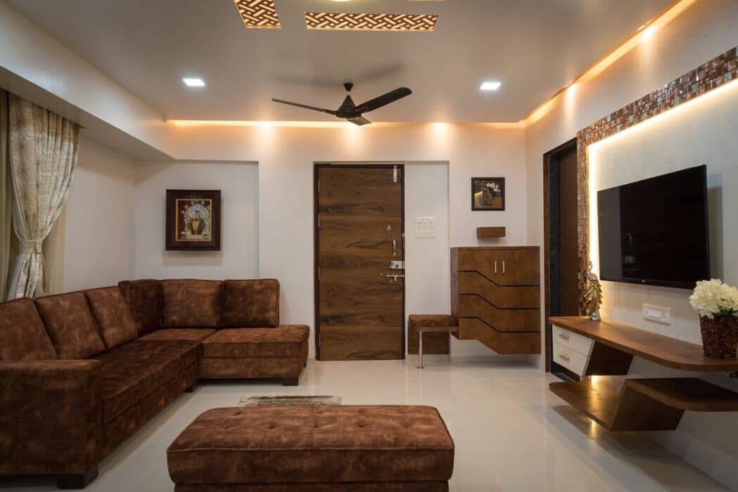 Opulent Living Room that Showcases Traditional Elements