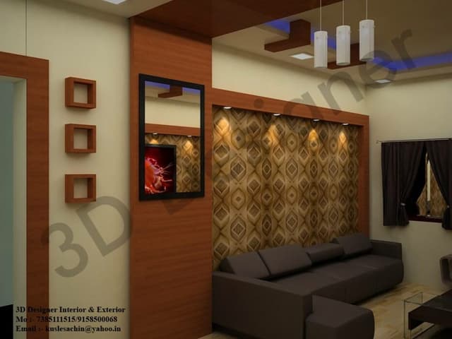 Polished Wooden Tile Flooring and a Beige False Ceiling