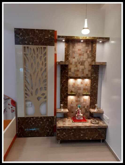 Serene and Modern Pooja Room