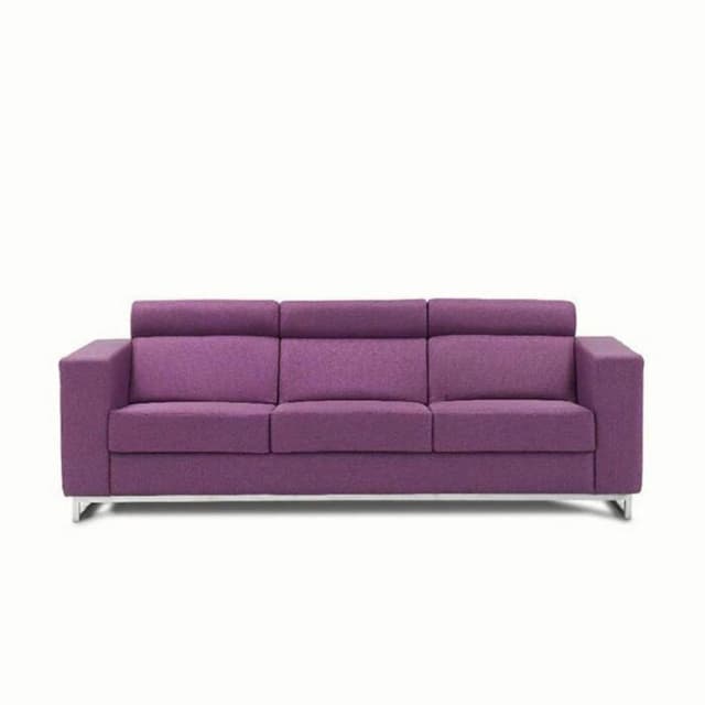 Modern Three-Seater Sofa Upholstered in Purple