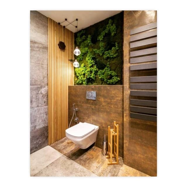 Modern Bathroom Interior Featuring a Wall-Mounted Toilet