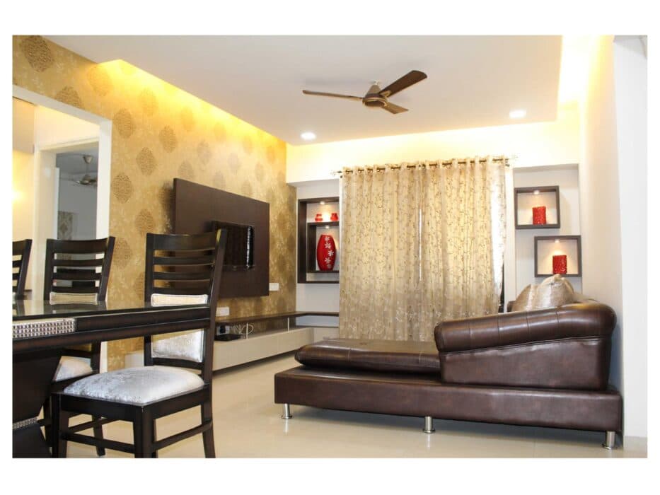 Living Room Flows Effortlessly into the Dining Area