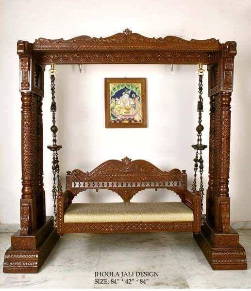 Wooden Swing Beautifully Blends Gujarati and Saharanpur Architectural Styles