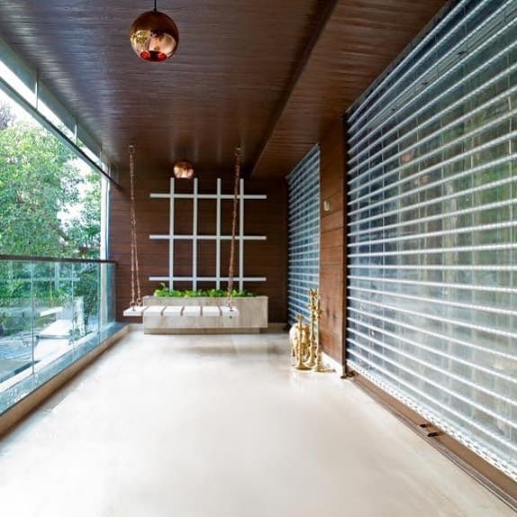Brown-Themed Balcony with Modern Vibes