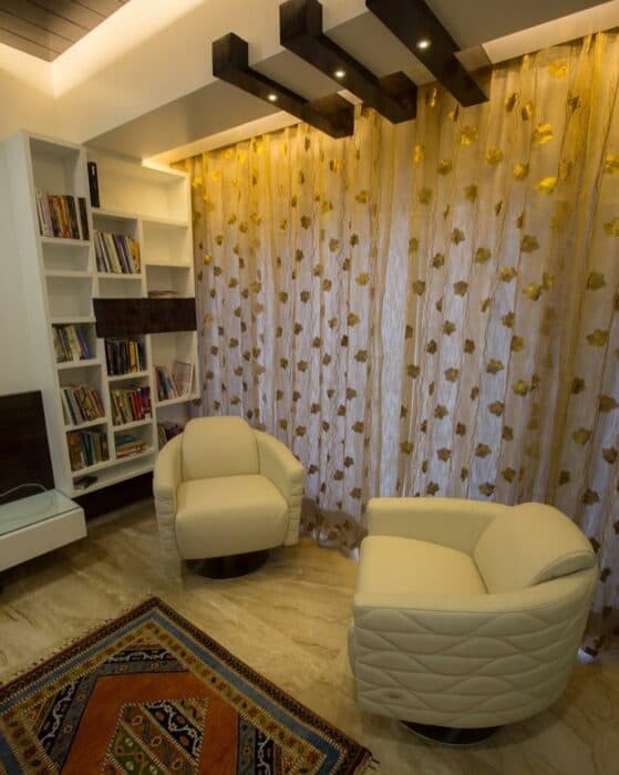 White Plush Chair is Placed in an Aesthetic Modern Room