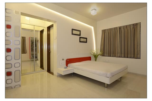 Modern Children's Bedroom Features a White Bed