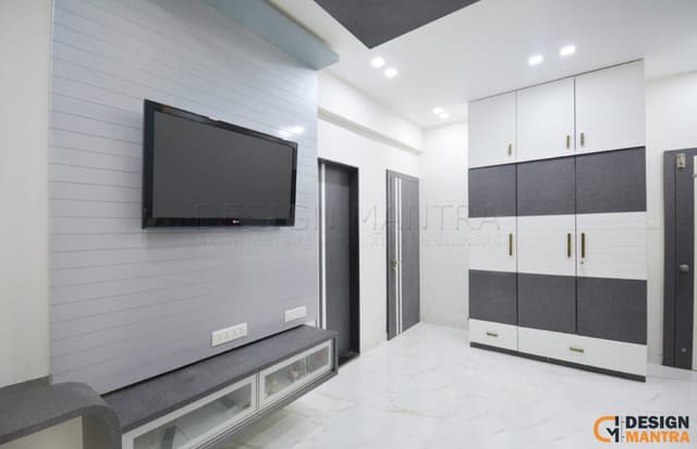 Chic Bedroom Corner Features a TV Unit Design Chic Bedroom Corner Features a TV Unit Design