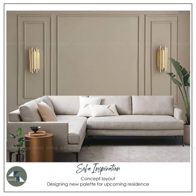 Modern Living Room with a Beige or Light Grey Colour Scheme
