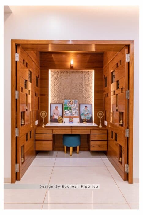 Elegantly Designed Pooja Room