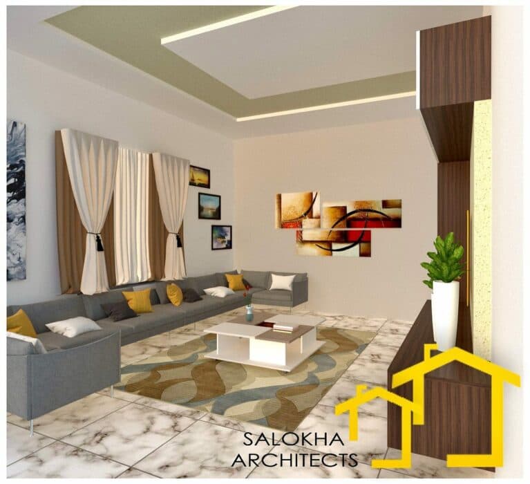 Luxurious Modern Living Room Designed by Salokha Architects