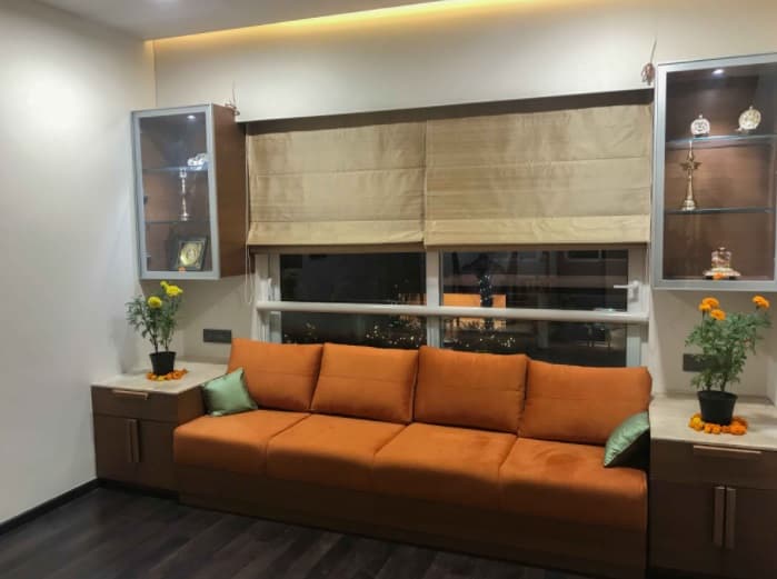 An Ocher Toned sofa