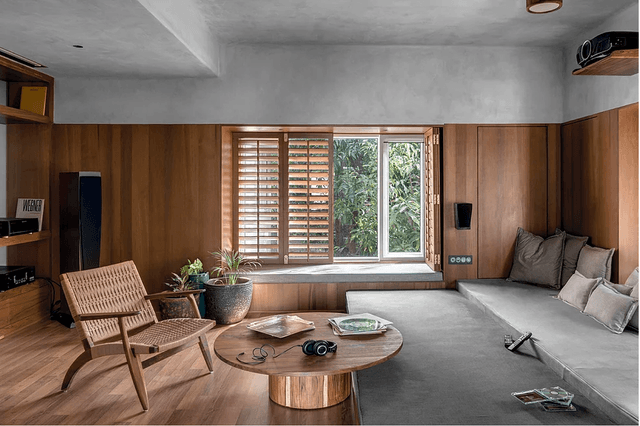Wooden Theme and Thoughtfully Designed Living Space
