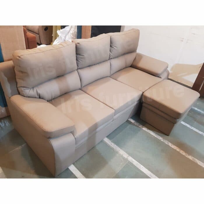 Taupe Colored Three Seater Sofa