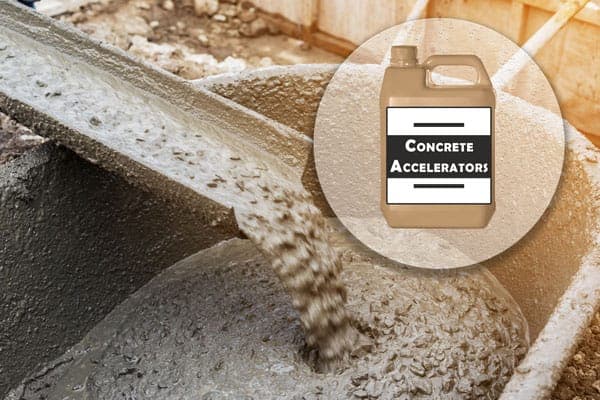 Pouring cement during for construction with with vintage tone. Concrete Accelerators Image