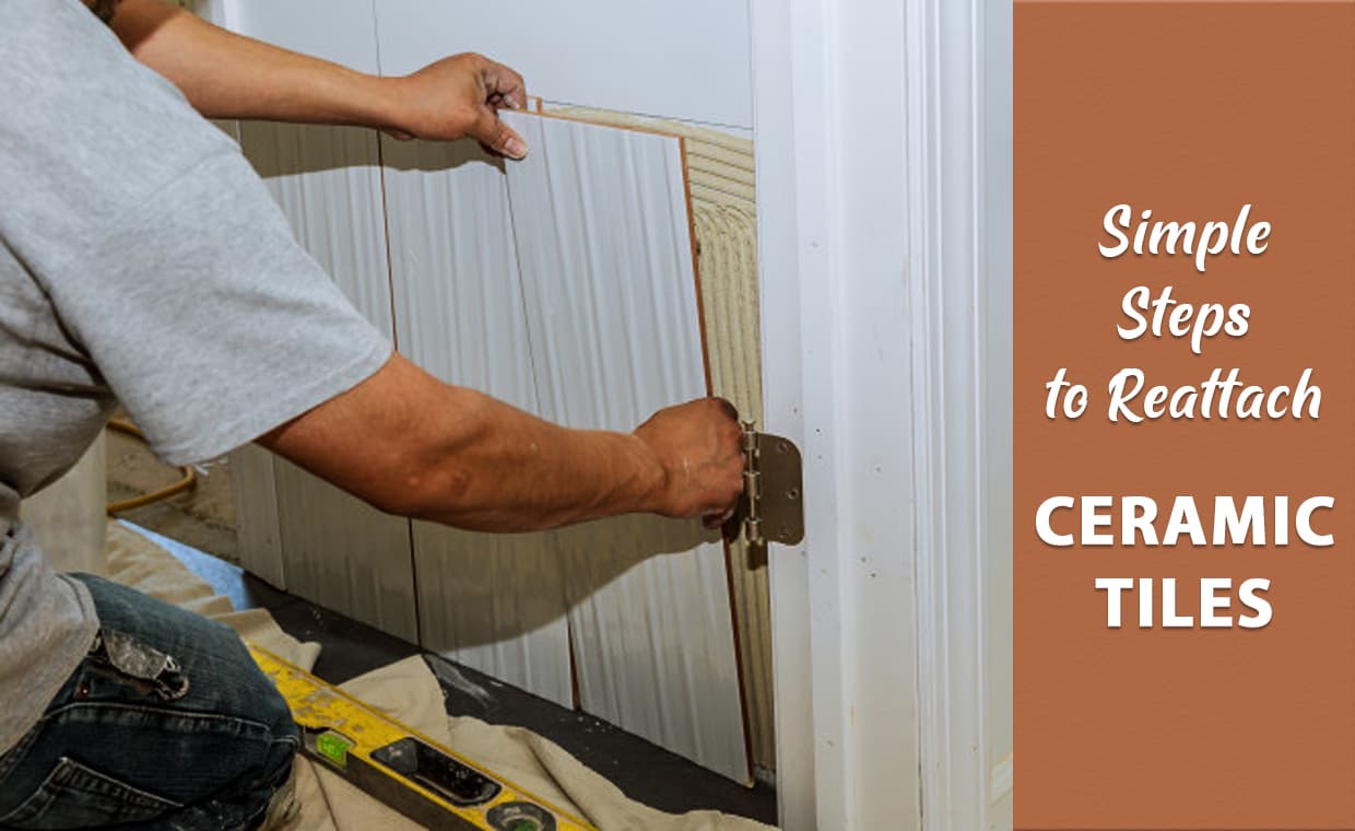 Tiler Replacing Ceramic Wall Tile With Adhesive – 01 – 0706120007 Tiler Replacing Ceramic Wall Tile With Adhesive