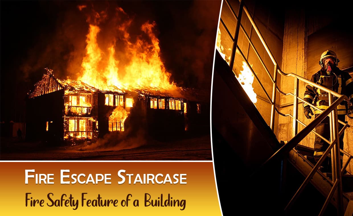 Fire Escape Staircase – Fire Safety Feature of a Building – 00 – 020508010024 Fire Escape Staircase - Fire Safety Feature of a Building