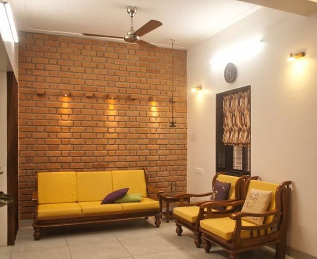 3-Seater-Wooden-framed-Traditional-styled-Sofa-with-Yellow-Coloured-upholstery-Green-Offwhite-Purple-Coloured-Cushions-1 Swiper Content 0