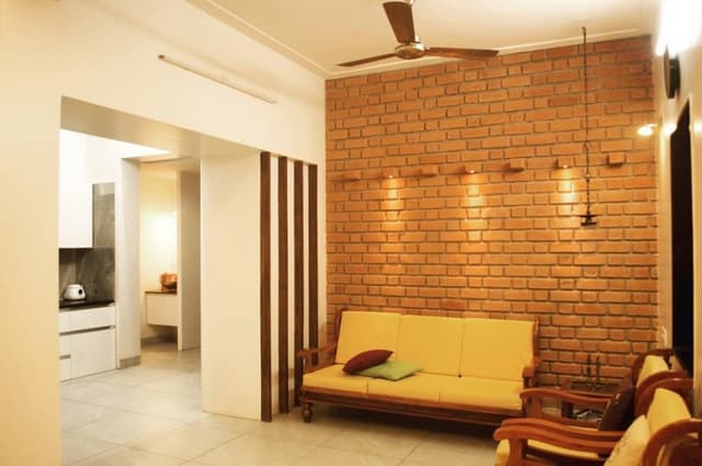 3-Seater-Wooden-framed-Traditional-styled-Sofa-with-Yellow-Coloured-upholstery-Green-Offwhite-Purple-Coloured-Cushions-2 Swiper Content 1