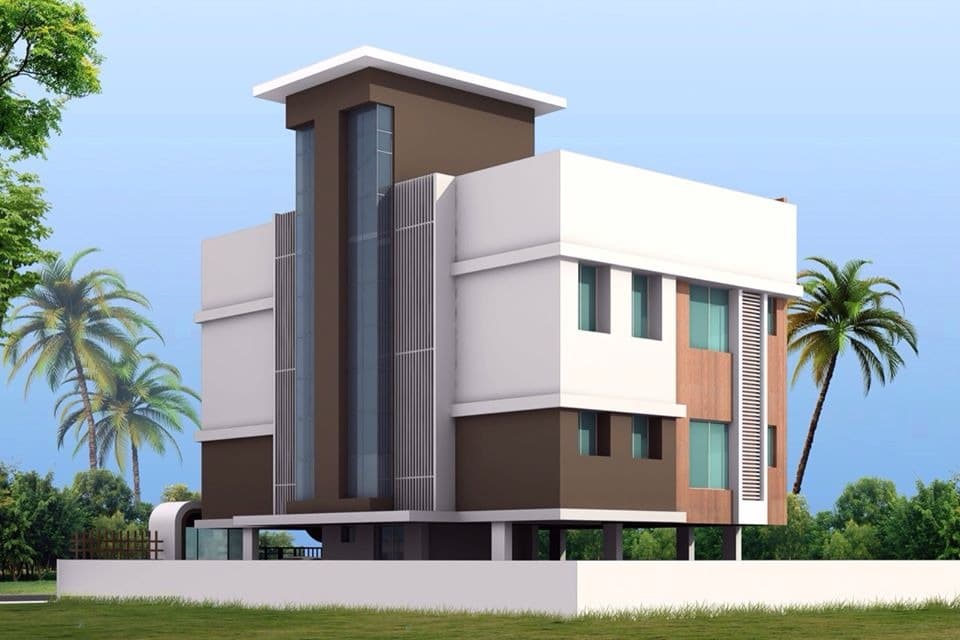 3D-View-of-Contemporary-Styled-G2-Bungalow-with-Extended-Concrete-Structure-with-Round-Corners.. Design Detail Banner 2