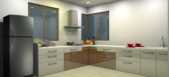 3D-View-of-Kitchen-with-L-Shaped-Kitchen-Counter Swiper Content 0