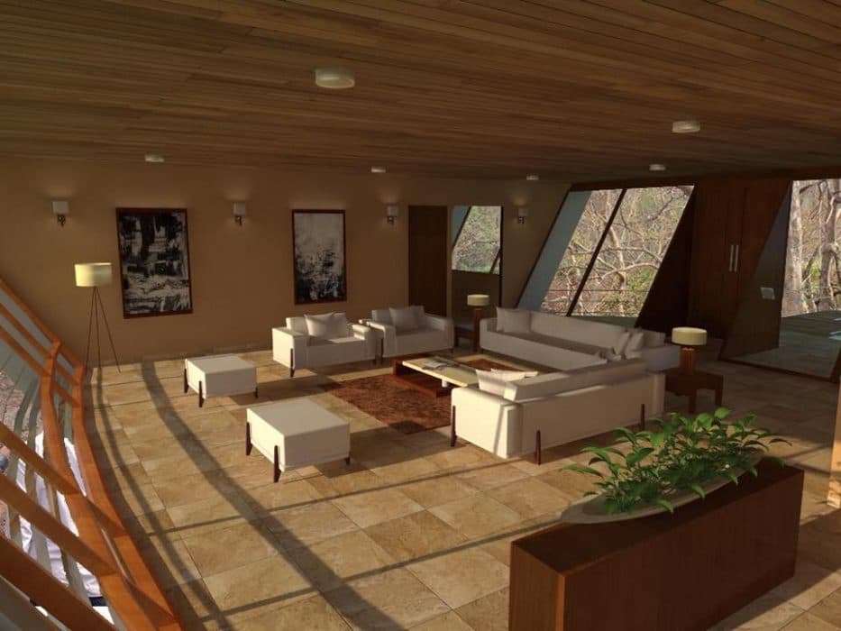 3D-View-of-Living-Room-incorporating-Square-Armed-Sofa-Set-Coffee-Table-Wooden-Side-Tables-with-Table-Lamps-placed-on-it-Floor-Lamps-Ottomans-Wooden-Unit-with-an-Indoor-Plant-placed-on-it Design Detail Banner 1