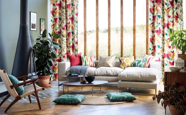 A-Boho-Chic-Style-Living-Room-Consists-Upholstered-Sectional-Sofa-with-Metal-Legs Swiper Content 0