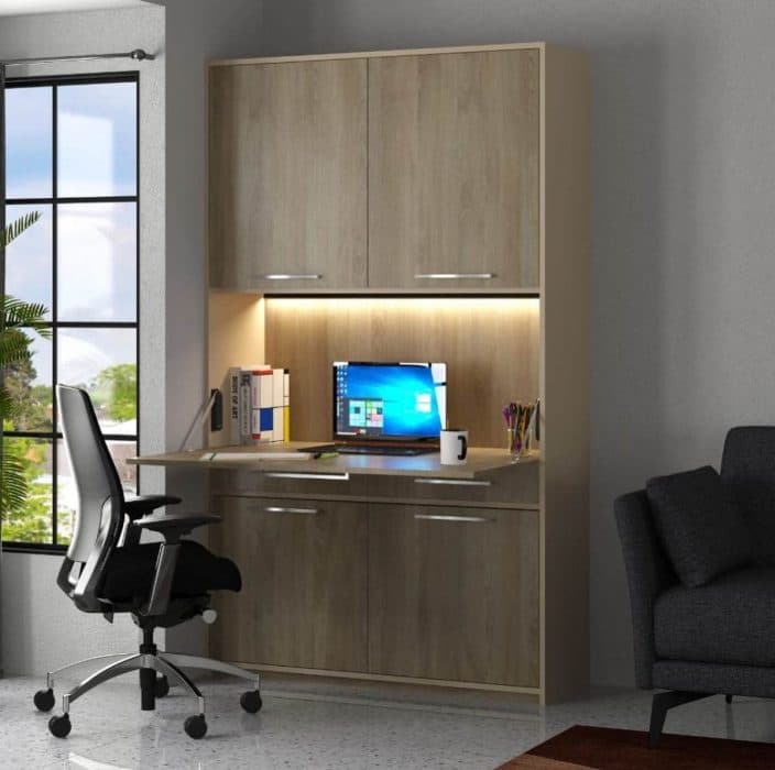 A-Compact-Study-Unit-Consists-Folding-Working-Desk-Space-with-Pullout-Storage-Unit-above-Swivel-Chair. Design Detail Banner 0
