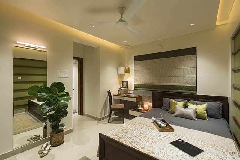 Bedroom-incorporating-Corner-Wooden-Double-Bed-with-Storage-below-Wooden-Side-Table-with-Table-Lamp. Design Detail Banner 0