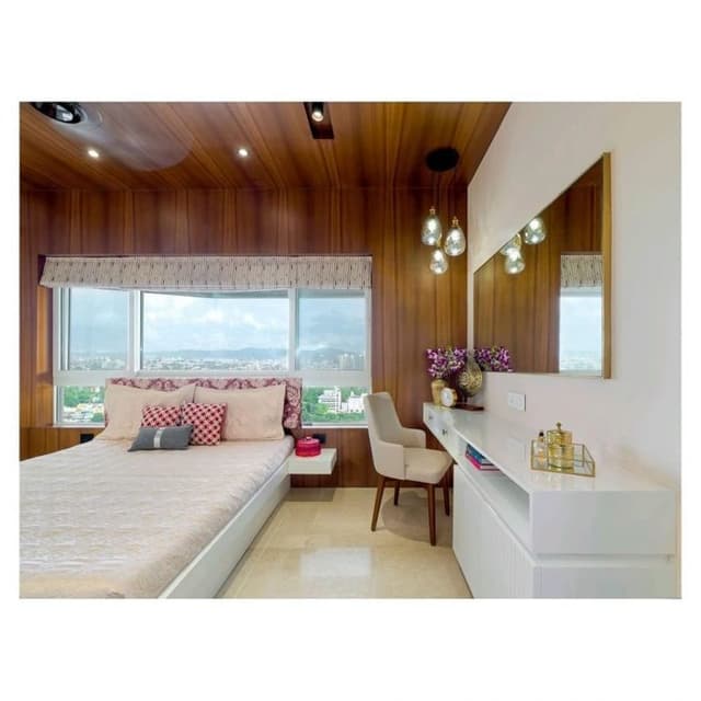 Bedroom-with-Wooden-Double-Bed-with-Storage-below-Wall-Mounted-Wooden-Side-Tables-Bed-Back-Wall-with-Wooden-Wall-Panelling-highlighted-with-Grooves-1 Swiper Content 0
