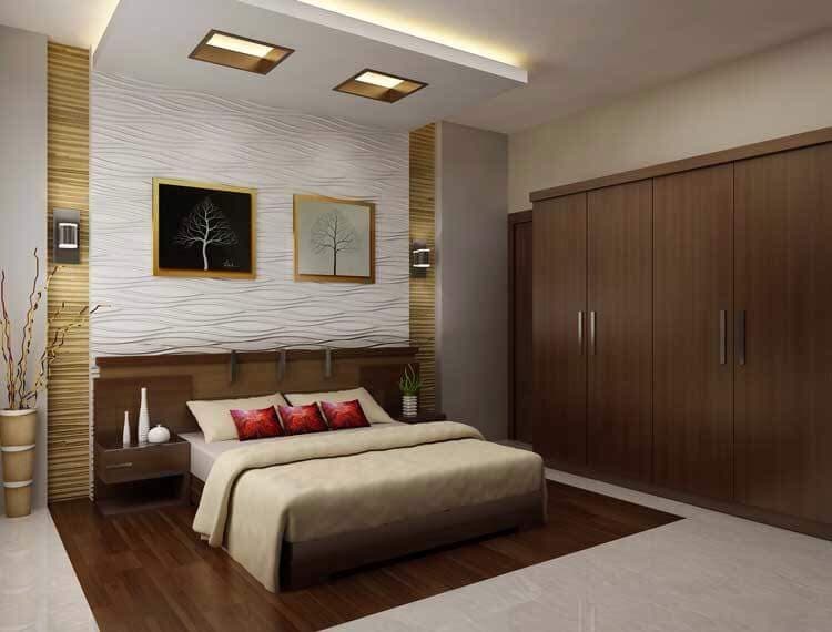 Bedroom-with-Wooden-Flooring-Wooden-Double-Bed-Wooden-Headboard-Wooden-Side-Tables-with-a-Vase Design Detail Banner 0
