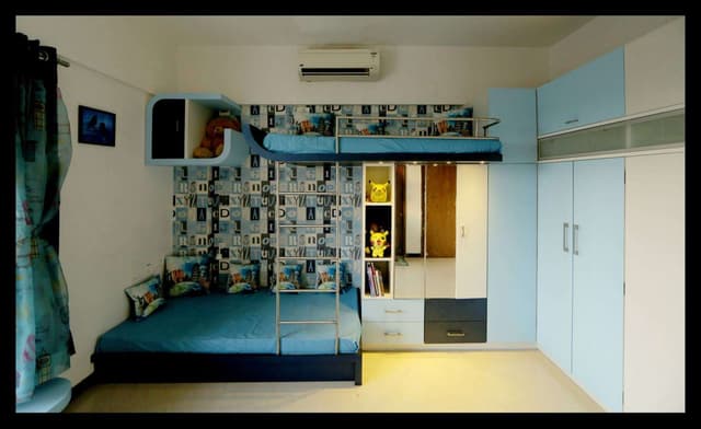 Blue-Themed-Children-Bedroom-accommodating-a-Custom-made-Wooden-Bunkbed-with-SS-Ladder-Adjoining-Dressing-Unit-with-Drawers-Mirror-Open-Display-Boxes-for-Toys-1 Blue-Themed-Children-Bedroom-accommodating-a-Custom-made-Wooden-Bunkbed-with-SS-Ladder-Adjoining-Dressing-Unit-with-Drawers-Mirror-Open-Display-Boxes-for-Toys