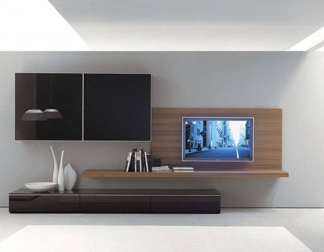 Brown-Black-Wall-Mounted-T.V.-Unit Swiper Content 0