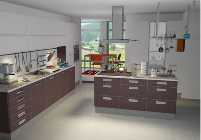 Brown-White-Themed-Single-Wall-Modular-Kitchen-with-SS-Single-bowl-Sink-with-Drainboard-Brown-Coloured-Lower-Kitchen-Cabinets-with-Profiles-White-Upper-Kitchen-Cabinet-White-Tall-Cabinets Swiper Content 0